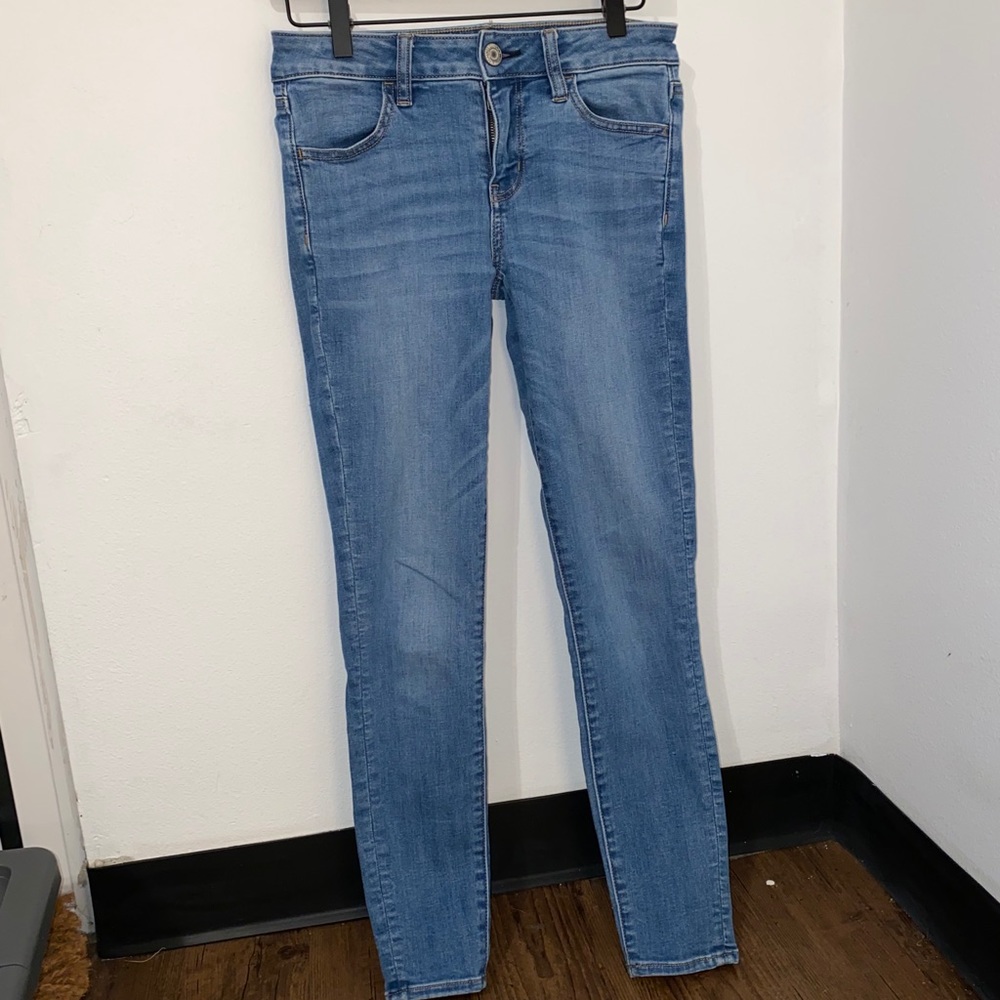 mid rise AE skinny jeans